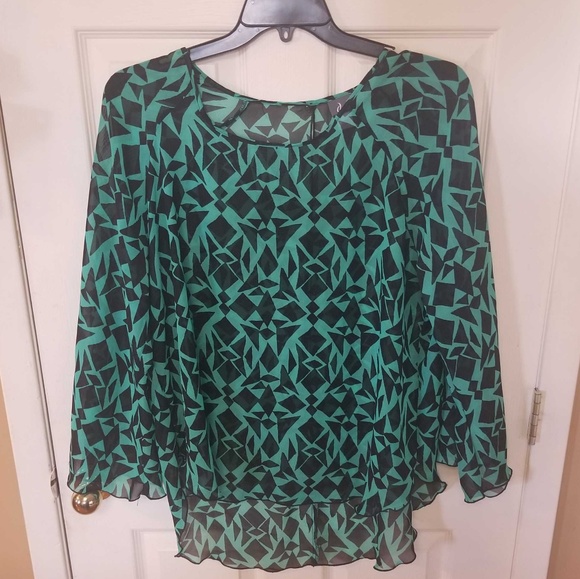 Dots Tops - 2X Dots Chiffon Patterned Top